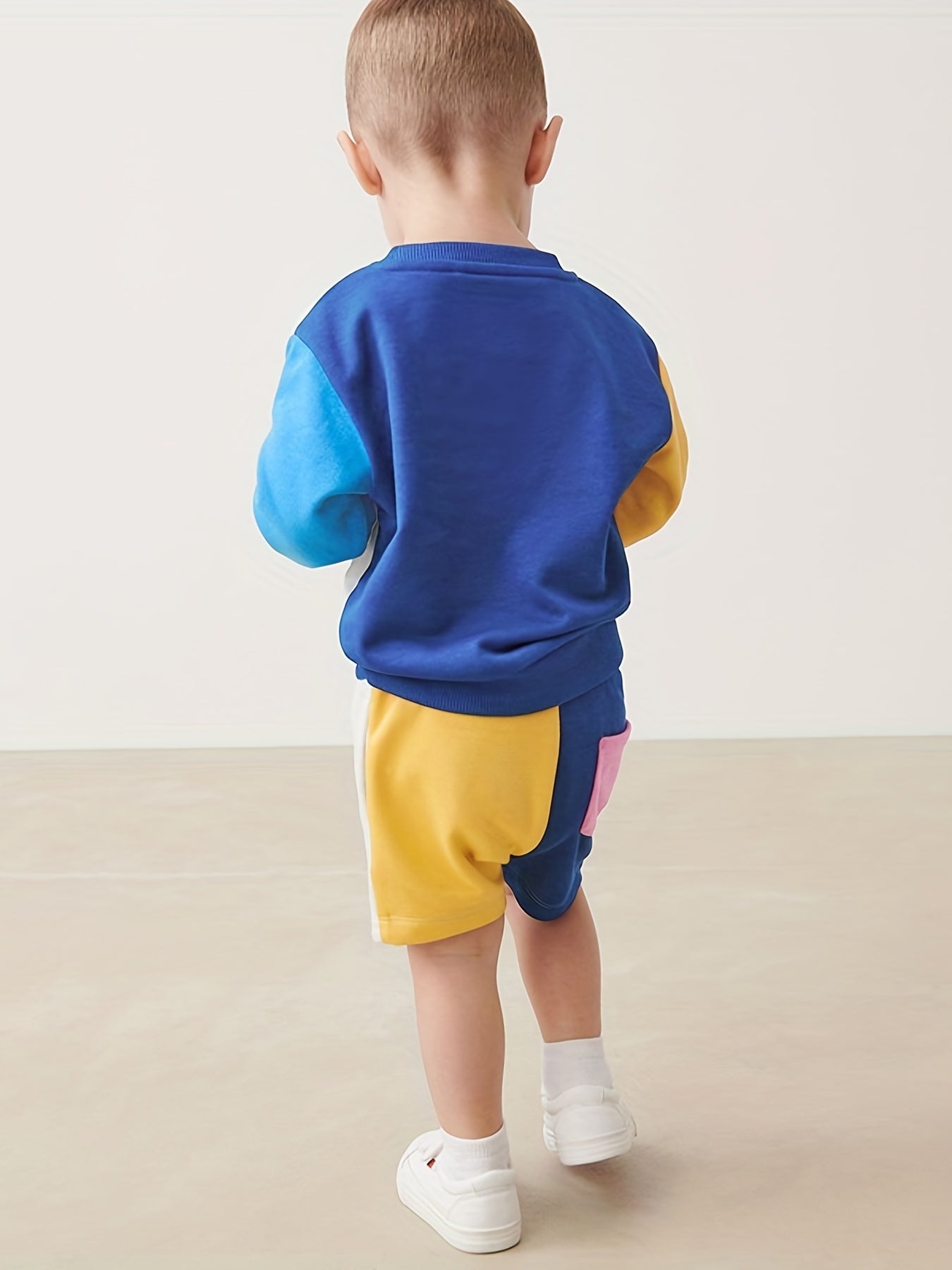 Boy's Cotton Sweatshirt & Shorts Set for Summer Spring