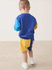 Boy's Cotton Sweatshirt & Shorts Set for Summer Spring