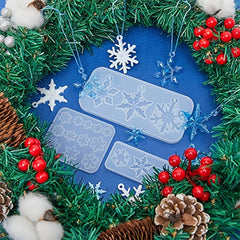 3 Snowflake Silicone Moulds DIY Pendant Resin Casting Mold Holiday Craft