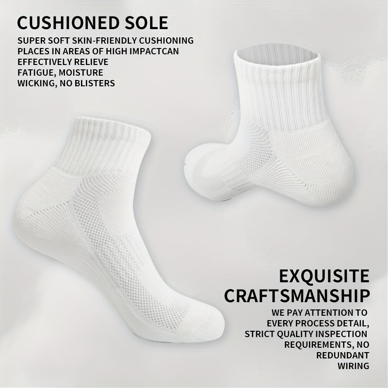 5 Pairs Athletic Cotton Socks for Running Training Daily Use