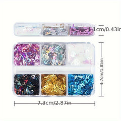 Holographic Alphabet Glitter Flakes Resin Mold Filler