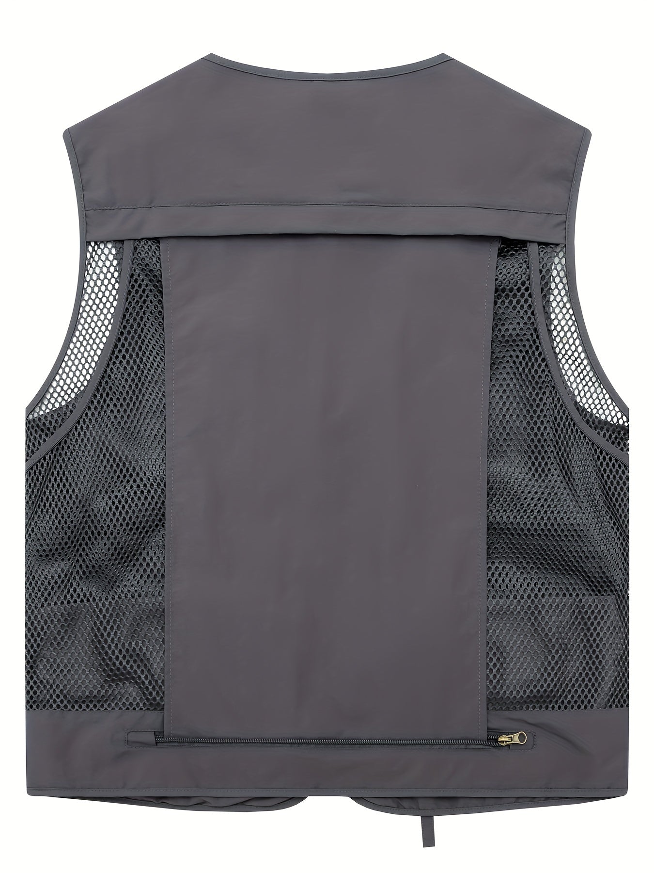 Men's Casual V Neck Zip Up Vest For Spring Summer Outdoor Fishing