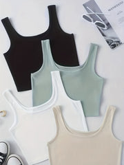 Crop Tank Top High Stretch Yoga Gym Tank Top