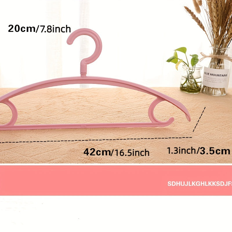 5pcs Anti Slip Clothes Hanger Storage Plastic Clothes Hanger