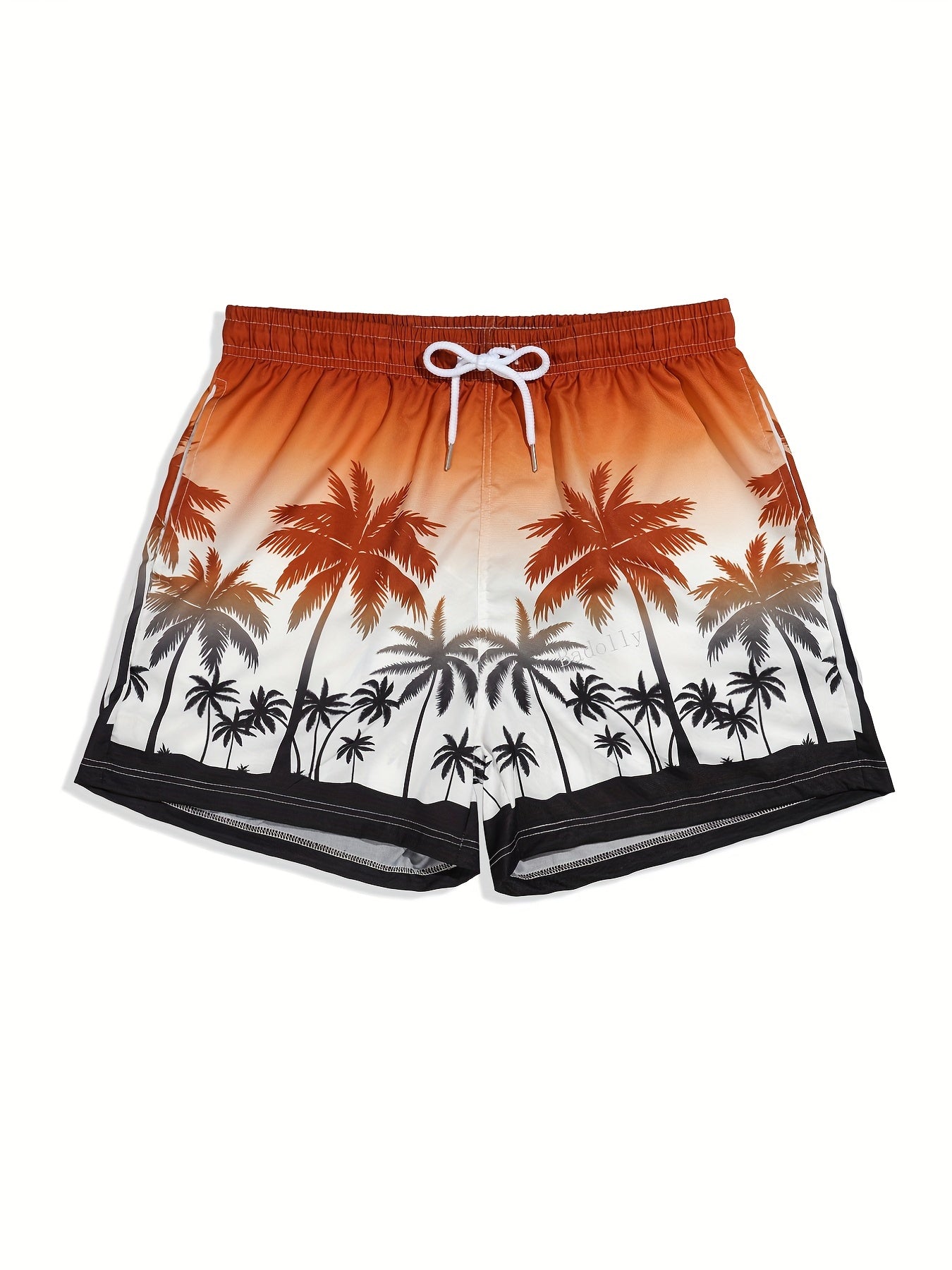 Coconut Tree Swim Trunks Quick Dry Beach Shorts