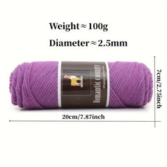 Alpaca Wool Blend Crochet Yarn 100g DIY Knitting And Crocheting Sweater Hat