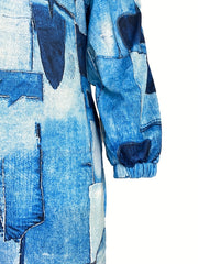 Patchwork Print Off Shoulder Jumpsuit