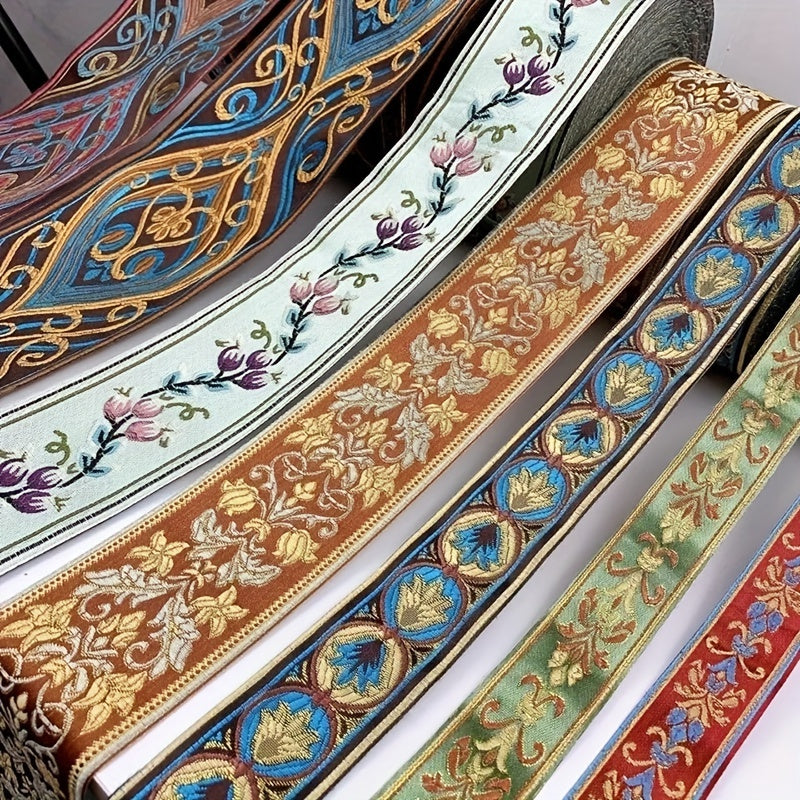 1yd Ethnic Retro Cloth Strips Curtain Lace DIY Clothing Accessories