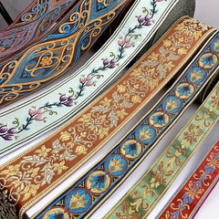1yd Ethnic Retro Cloth Strips Curtain Lace DIY Clothing Accessories