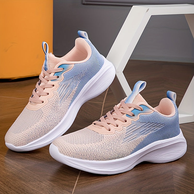 Soft Thick Bottom Mesh Breathable Woven Shoes Lightweight Sneakers