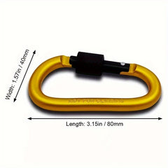 Aluminum Carabiner w/ Screw Lock for Camping Hiking Mountaineering