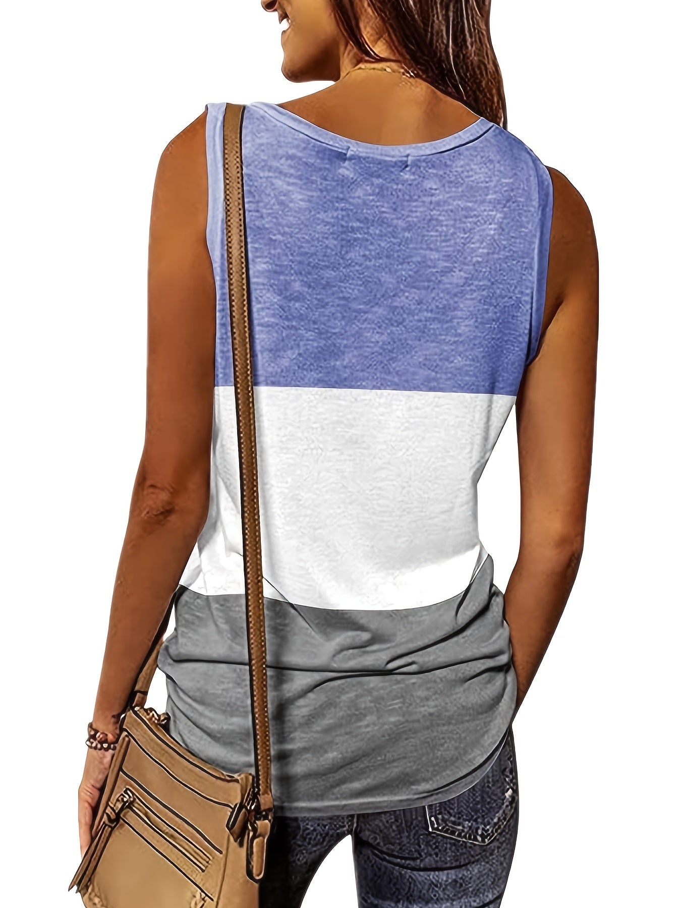 Women's V-Neck Sleeveless Tank Top for Summer