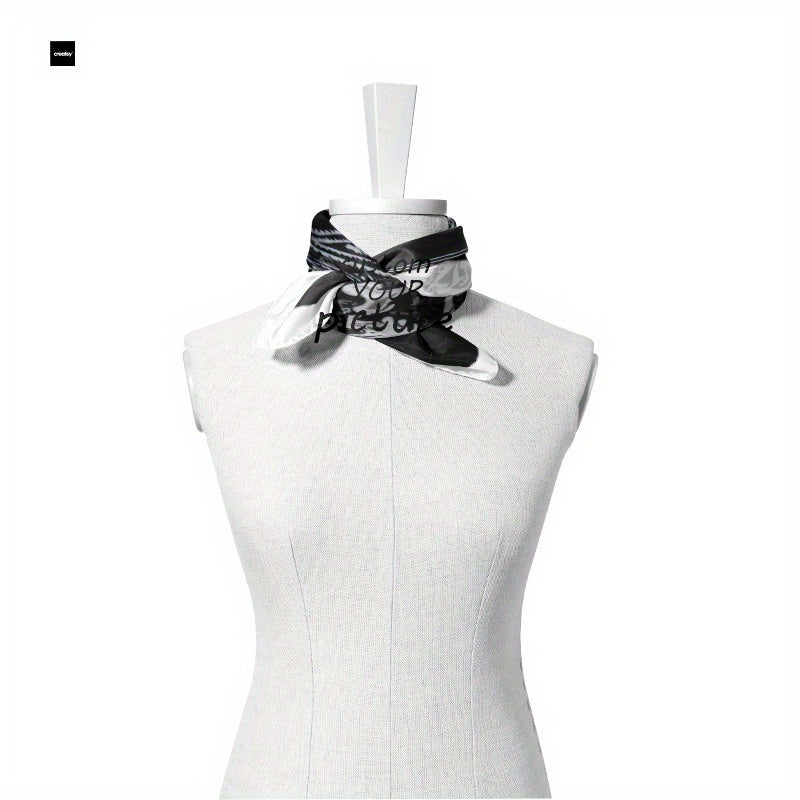 Customizable Square Scarf for Women and Men Soft Polyester Shawl Ideal Gift