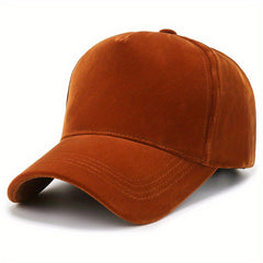 Velvet Baseball Cap Autumn Winter Casual Peaked Cap