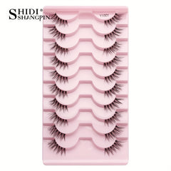 10 Pairs 3D Soft Natural False Eyelashes Fluffy Wispy Lashes Extension