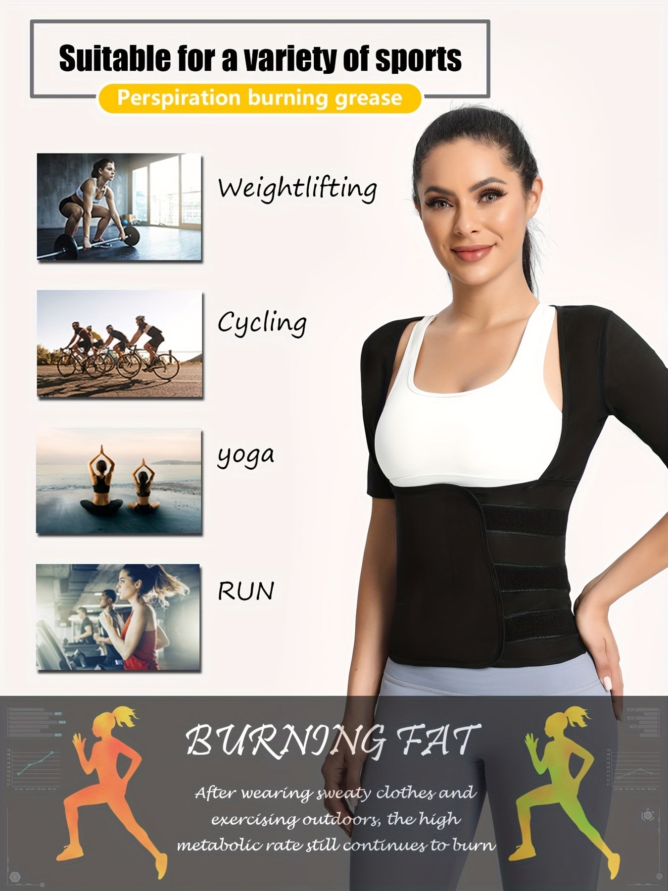 Open Bust Shaping Tops Waist Trainer Tummy Control Slimmer Short Sleeve