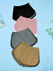 Comfy Elastic Waistband Shorts Women's Sleepwear