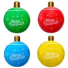4pcs Christmas Inflatable Snowballs Colorful Lantern Ball Decorations
