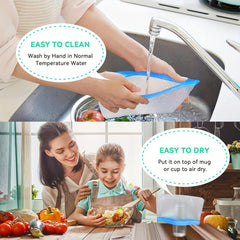 10pcs Reusable Food Storage Bags Leakproof Snack and Sandwich Bags