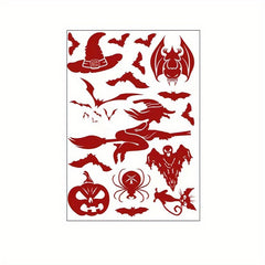 Halloween Wall Stickers Blood Handprint Footprint Bat Window Stickers