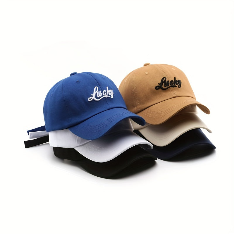 Embroidered Curved Brim Baseball Cap for Spring/Autumn