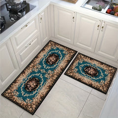 Boho Kitchen Rugs Set - Vintage Floral Anti Fatigue Long Strip Floor Mats