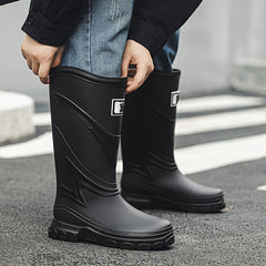 High Top Women's Rain Boots Stylish Waterproof Footwear