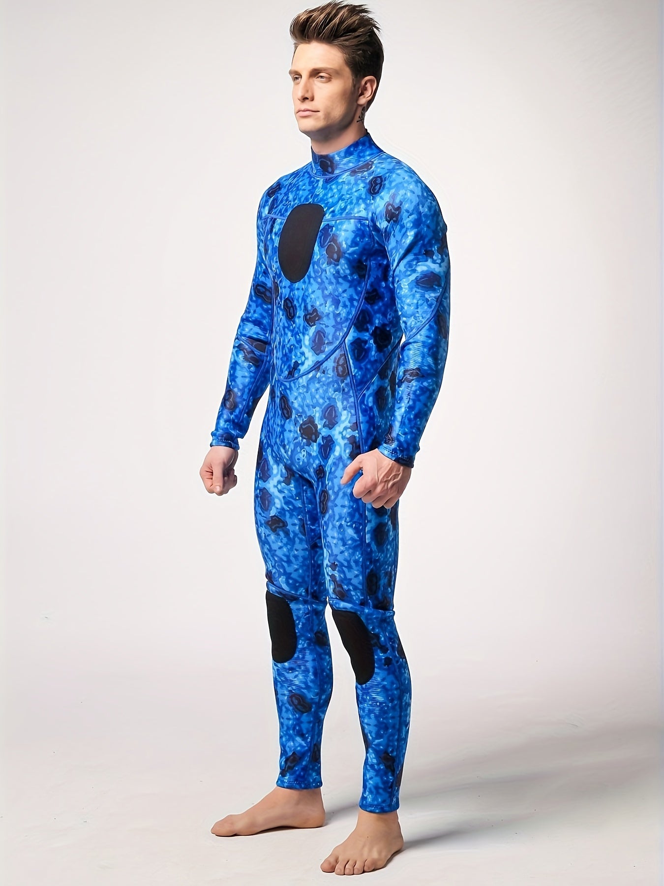 Men's Camo Neoprene Diving Suit 3mm Warm One Piece Wetsuit