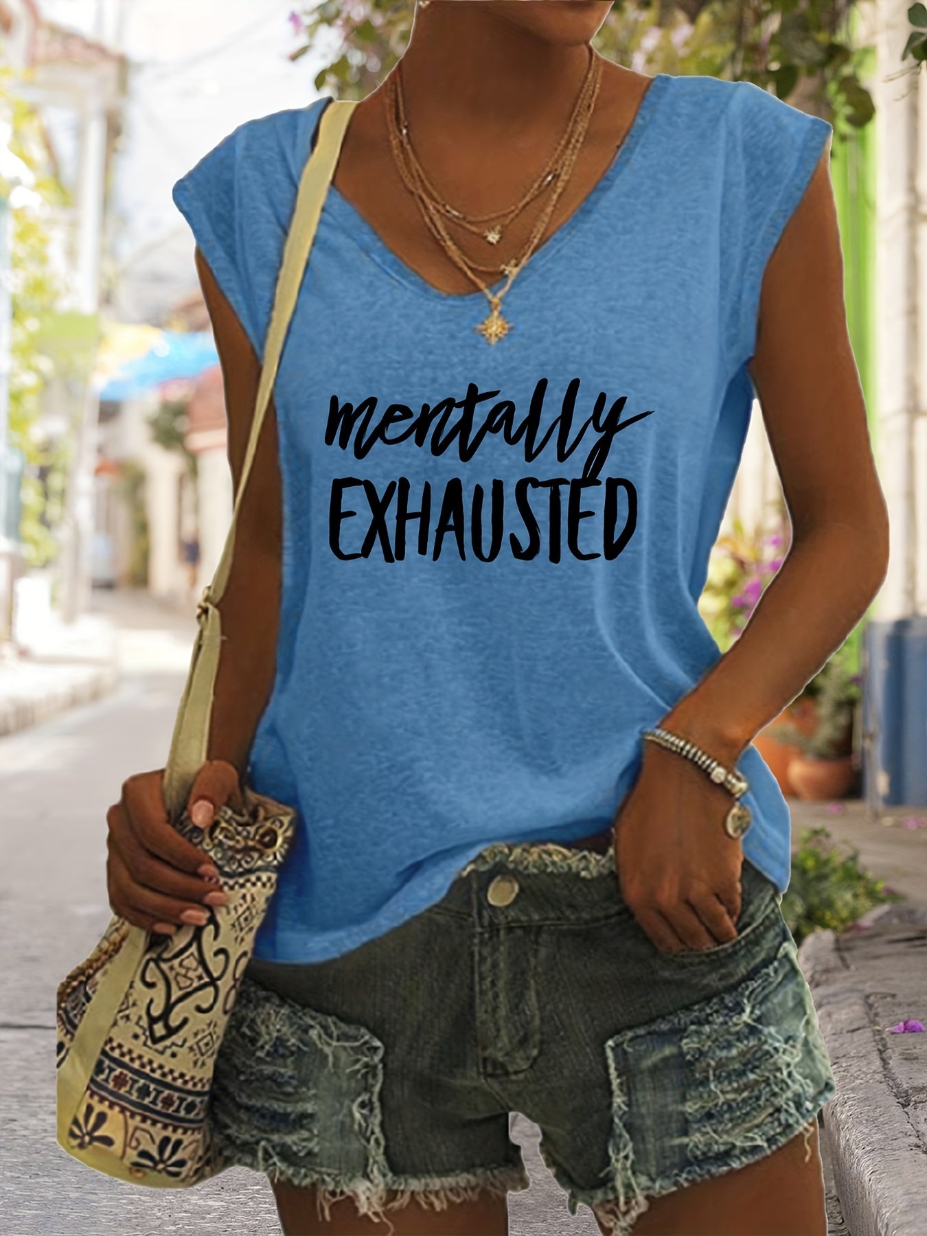 V Neck Tank Top for Summer Women's Clothing