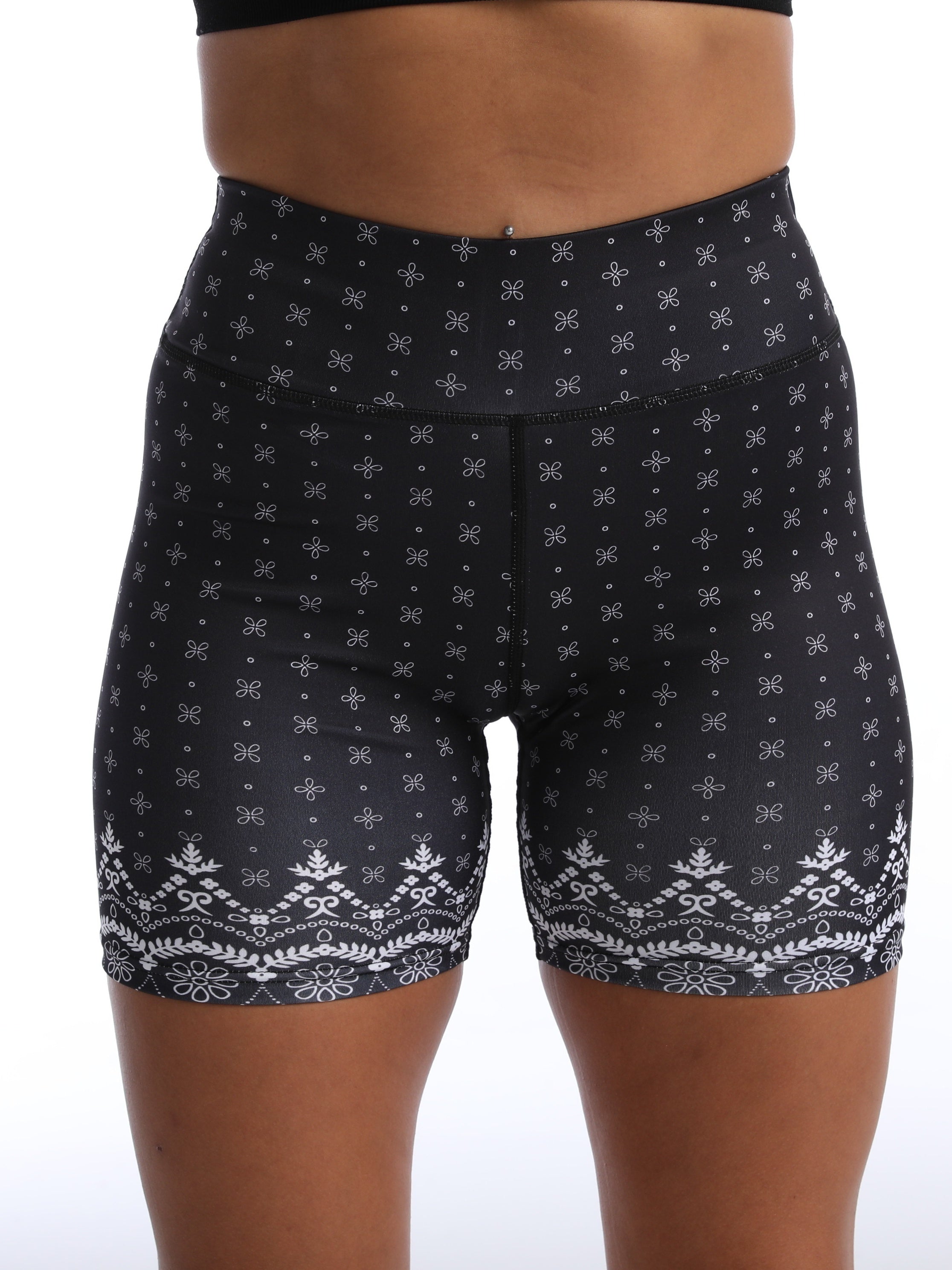 Wildflower Yoga Shorts High Waist Summer Comfy Fitness Gym Shorts