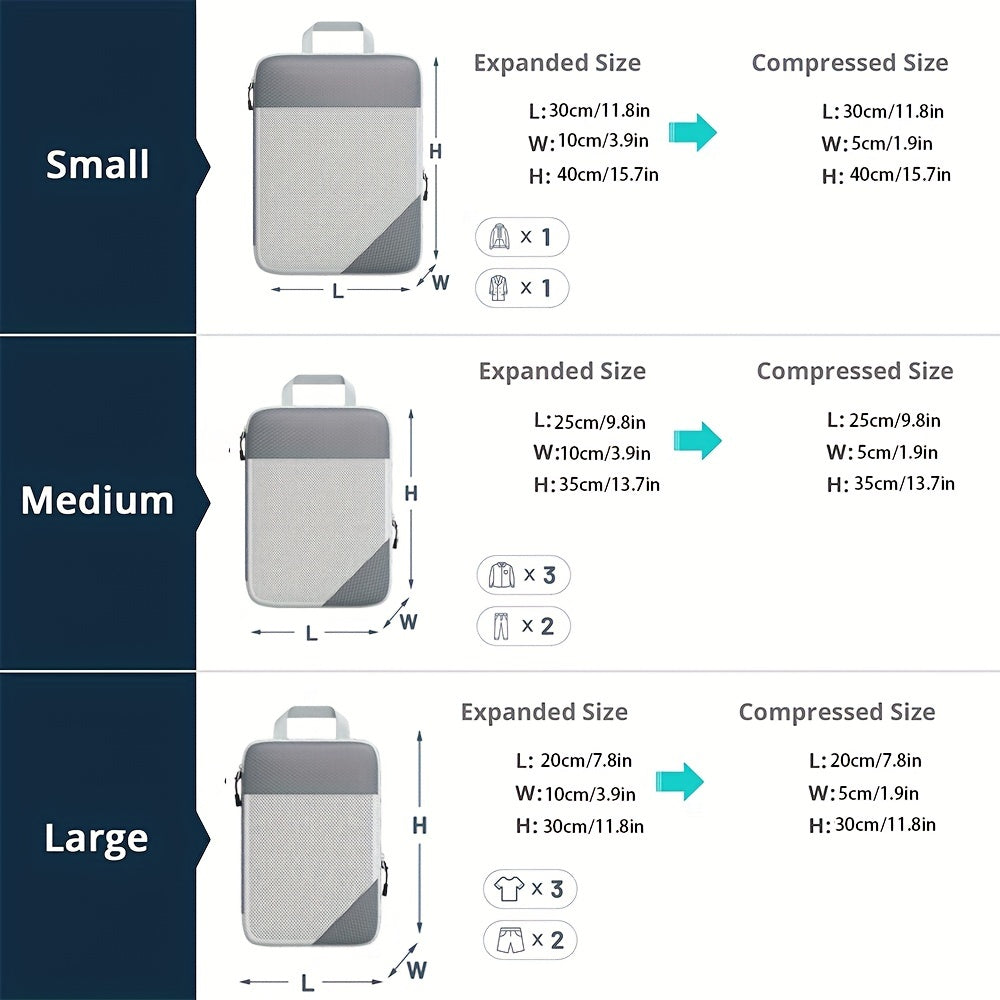 Compression Suitcases Packing Cubes Travel Organizer Handheld Clot...