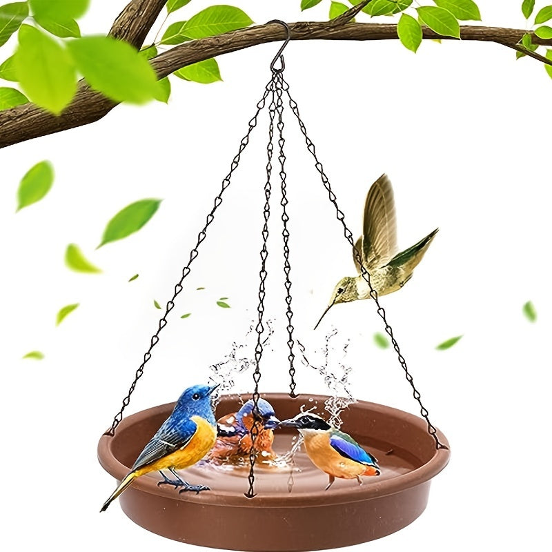 Hanging Bird Bath Feeder Tray Outdoor Waterer
