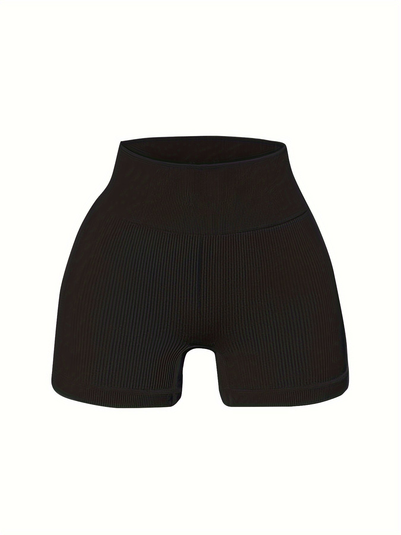 3pc High Waist Ribbed Yoga Biker Shorts Women's Activewear