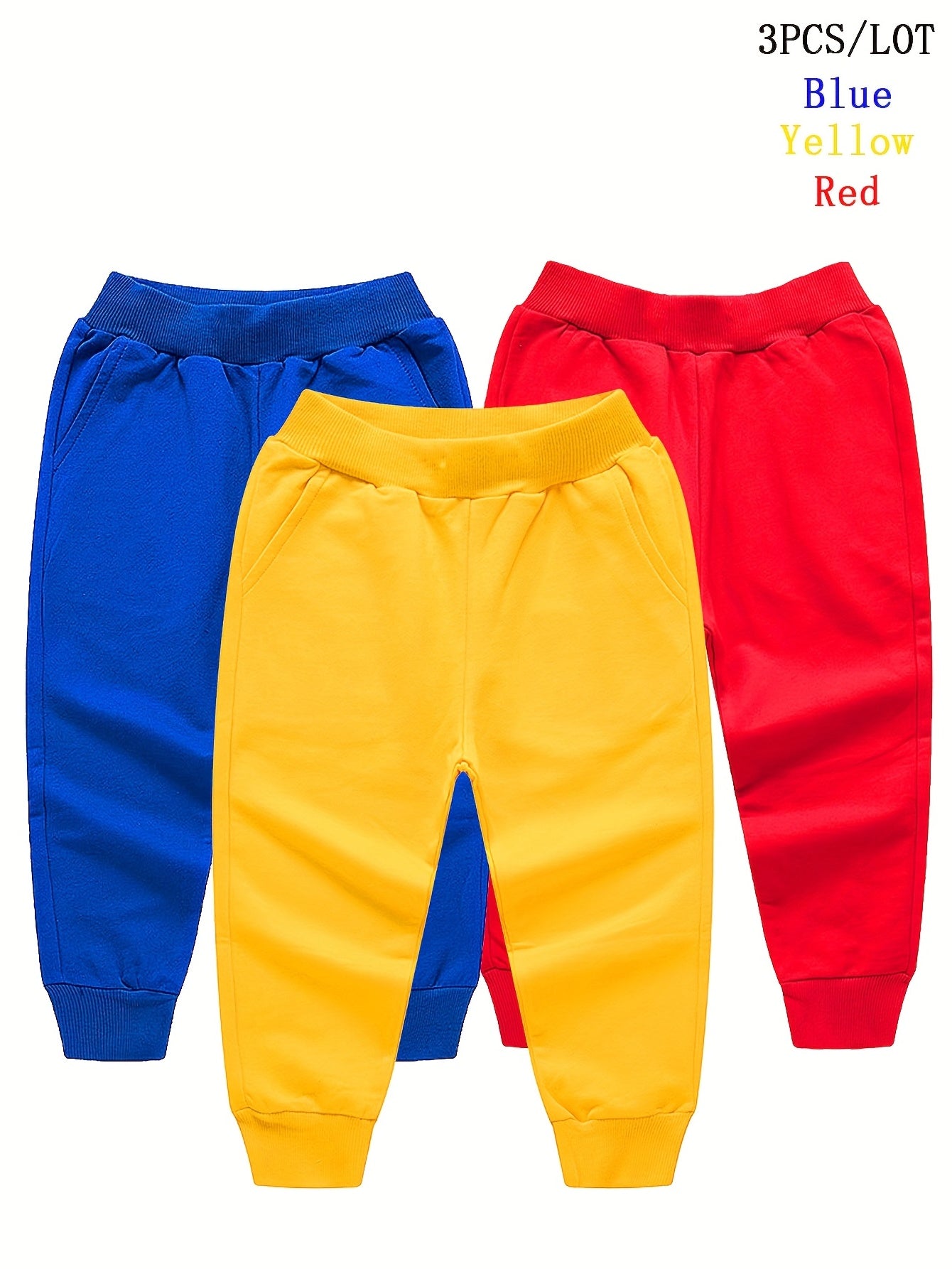 Boys Casual Active Sweatpants Elastic Waist Sports Pant