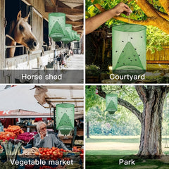 6pcs Ranch Fly Traps Outdoor Hanging Stable Fly Trap Reusable Fly Killer Cage