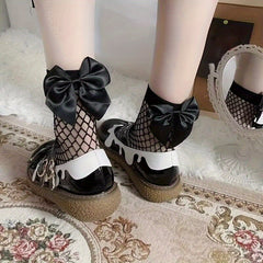 Fishnet Crew Socks Hollow Out Women's Stockings
