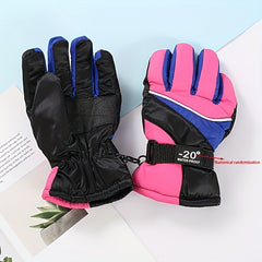 Kids Waterproof Winter Gloves Windproof Warm Gloves