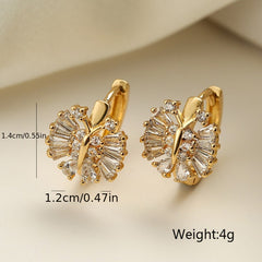 Zircon Butterfly Earrings - Wedding, Banquet Jewelry Gift