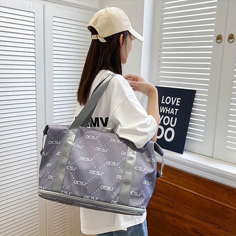 Travel Duffel Bag Wet Dry Separation Fitness Gym Sports Yoga Bag
