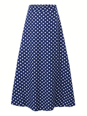 Women's Dot Print Maxi Skirt