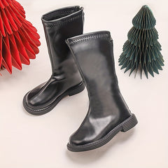 Girl's Plush Lining Knee High Boots Non Slip Shoes