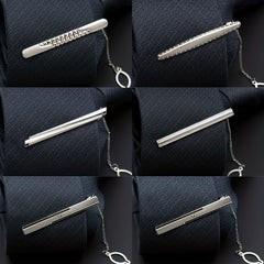 Men's Tie Clip Silvery Business Collar Clip