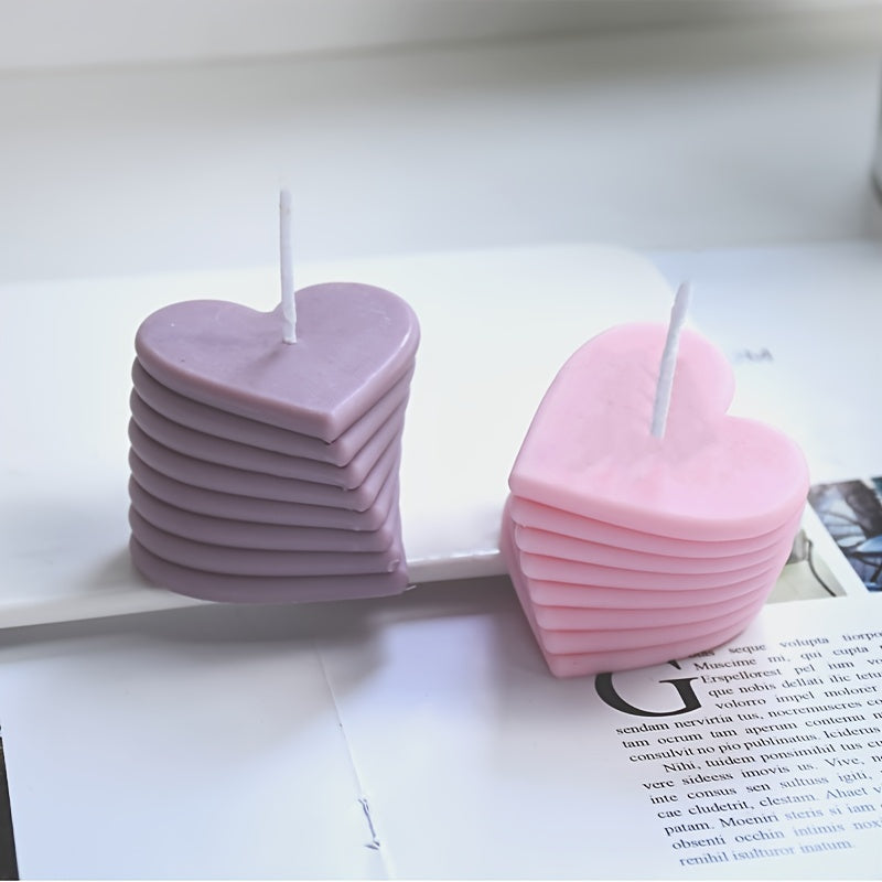 Heart Rotating Overlay Candle Silicone Mold