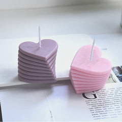 Heart Rotating Overlay Candle Silicone Mold