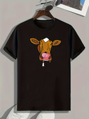 Donkey Print Men's Graphic T-shirt for Summer