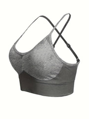Criss Cross Back Sports Bra Breathable Fitness Workout Bra Women's Lingerie