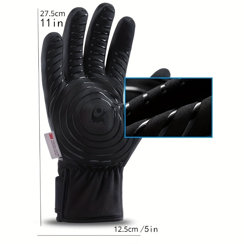 Ski Cycling Gloves Winter Waterproof Coldproof Touch Screen Non slip Gloves
