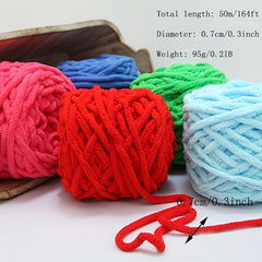 2pcs Chunky Yarn for Knitting & Crocheting Slippers Scarf