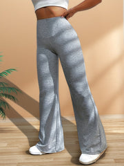 High Rise Fitness Flared Leg Trousers