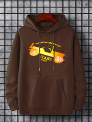 Vintage Car Print Hoodie Men's Graphic Pullover Hooded Sweatshirt